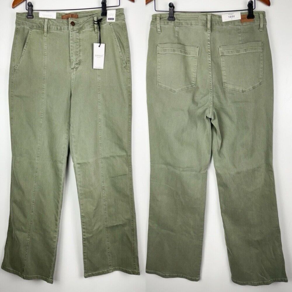 Judy Blue Sz 31 Greenwich High Rise Front Seam Straight Jeans NWT JB88688 Sage